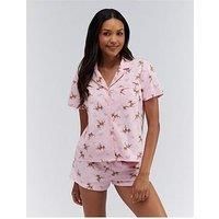 Boux Avenue Deer Print Shortie In A Bag - Pink