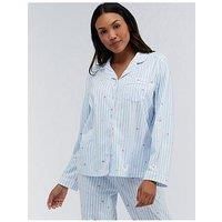 Boux Avenue Stripe Heart Pj In A Bag - Blue