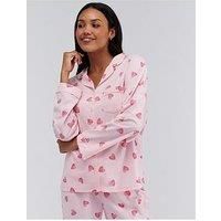 Boux Avenue Heart Print Pj In A Bag - Pink