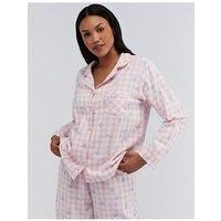 Boux Avenue Bow Gingham Cotton Pj In A Bag - Pink