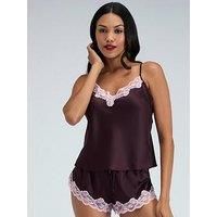 Boux Avenue Amelia Cami Set - Blackberry