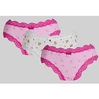 Boux Avenue Pack Of 3 Tatiana Heart & Dog Print Brazilian Knickers - Multi