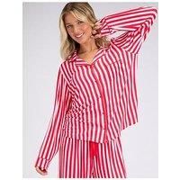 Boux Avenue Stripe Modal Pyjama Set - Red