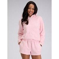 Boux Avenue Fluffy Bow Short Lounge Set - Pink