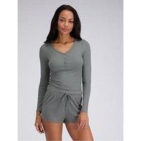 Boux Avenue Rib Modal Short - Green