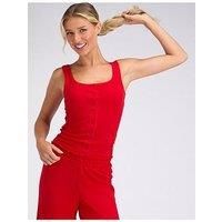 Boux Avenue Pointelle Button Pyjama Set - Red