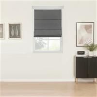 Little Black Book Plain Blackout Roman Blind - Charcoal