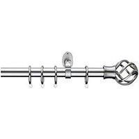 Very Home Metal Cage Finial 28 Mm Stainless Steel Extendable Curtain Pole