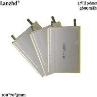1-10pcs 3.7V rechargeable polymer lithium battery 4600mah 3.7V for tablet computers and medical devices cell 5070100