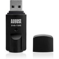USB Freeview TV Tuner Stick - August DVB-T202 – Watch TV on Your PC - No Internet Connection Needed - Supports Windows 11 / 10 / 8 / 7 [Black]