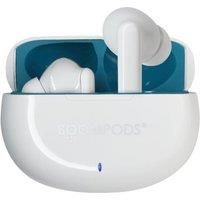 Boompods Skim Sustainable True Wireless Earbuds - Bluetooth Earphones with ENC Microphone & 20Hr Playtime, Water-Resistant Ear Buds Made from Ocean-Bound Plastic, Custom Controls & Gaming Mode, White