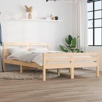 Bed Frame Solid Wood 140x190 cm