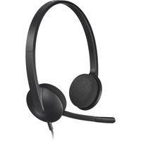 Logitech H340 Wired Headset, Stereo Headphones with Noise-Cancelling Microphone, USB, PC/Mac/Laptop - Black