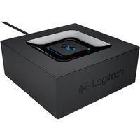 Logitech Wireless Bluetooth Audio Receiver, Bluetooth Adapter for PC/Mac/Smartphone/Tablet/AV Receiver, 3.5mm Audio and RCA Outputs to Speakers, One-Push Pairing Button, UK Plug - Black/Blue