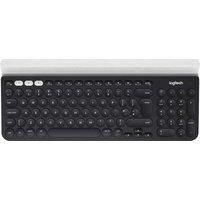 Logitech K780 Multi-Device Wireless Keyboard for Windows, Apple android or Chrome, Wireless 2.4GHz and Bluetooth, Quiet, PC/Mac/Laptop/Smartphone/Tablet, QWERTY UK Layout - Dark Grey/White