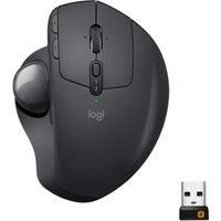 Logitech MX Ergo Wireless Trackball Mouse, Bluetooth or 2.4GHz with Unifying USB-Receiver, Adjustable Trackball Angle, Precision Scroll-Wheel, USB-C Charging Battery, PC / Mac / iPad OS - Black