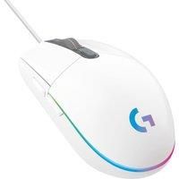 Logitech G203 LIGHTSYNC Gaming Mouse with Customizable RGB Lighting, 6 Programmable Buttons, Gaming Grade Sensor, 8K DPI Tracking, Lightweight - White