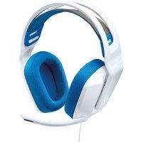 Logitech G335 Wired Gaming Headset, with Microphone, 3.5mm Audio Jack, Comfortable Memory Foam Earpads, Lightweight, Compatible with PC, PlayStation, Xbox, Nintendo Switch - White