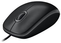 Logitech M100 Wired USB Mouse, 3-Buttons,1000 DPI Optical Tracking, Ambidextrous, Compatible with PC, Mac, Laptop - Grey