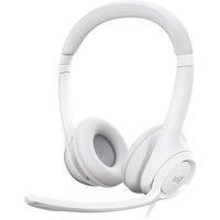 Logitech H390 Wired Headset for PC/Laptop, Stereo Headphones with Noise Cancelling Microphone, USB-A, In-Line Controls, Works with Chromebook - Off White