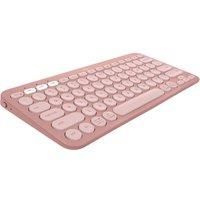 Logitech Pebble Keys 2 K380s, Multi-Device Bluetooth Wireless Keyboard with Customisable Shortcuts,Slim and Portable, Easy-Switch for Windows/macOS/iPadOS/Android/Chrome OS, QWERTY UK Layout, Rose