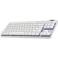 Logitech G PRO X 60 LIGHTSPEED Wireless Gaming Keyboard, Ultra Compact TKL 60% Mechanical Keyboard, LIGHTSYNC RGB, Dual-Shot PBT Keycaps, GX Optical Tactile Switches, Windows PC, UK English - White