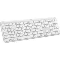 Logitech Signature Slim K950 Wireless Keyboard, Sleek Design, Switch Typing Between Devices, Quiet Typing, Bluetooth, Multi-OS, Windows, Mac, Chrome, QWERTY UK Layout, White