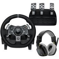 Logitech G920 Racing Wheel And Pedals + Astro A10 Headset For Xbox Series X/S PC