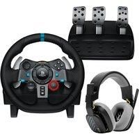 Logitech G29 Driving Force Racing Wheel & Floor Pedals for PS5, PS4, PC