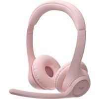 Logitech Zone 300 Wireless Bluetooth Headset With Noise-Cancelling Microphone, Compatible with Windows, Mac, Chrome, Linux, iOS, iPadOS, Android – Rose