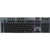 Logitech G G915 X LIGHTSPEED Low-Profile Wireless Gaming Keyboard, Double-Shot PBT Keycaps, Fully Programmable Keys, RGB Backlighting, GL Brown Tactile Switches - PC/Mac, QWERTY UK English - Black