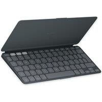 Logitech Keys-To-Go 2 Portable Wireless iPad Keyboard With Built-in Cover, Slim, Compact Wireless Keyboard for iPad, iPhone, Mac, Apple TV, Easily Switch Between Devices, QWERTY UK Layout - Graphite