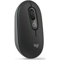 Logitech POP Mouse, Compact and Portable Wireless Bluetooth Mouse With Programmable Buttons and Quiet Clicks, Easy-Switch Between up to 3 Devices, Laptop, Tablet, PC - Graphite