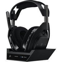 Logitech G Astro A50 LIGHTSPEED Wireless Gaming Headset + Base Station (Gen 5), PRO-G GRAPHENE, 3-System Switching, USB-C to Xbox, PS5, PC/Mac or Nintendo Switch, Bluetooth - Black