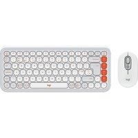 LOGITECH Pop Icon Combo Wireless Keyboard & Mouse Set - White