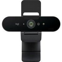 Logitech Brio 4K Webcam, Video Calling, Noise-Cancelling mic, HD Auto Light Correction, Wide Field of View, Works with Microsoft Teams, Zoom, Google Voice, Google Meet, PC/Mac/Laptop/Macbook/Tablet