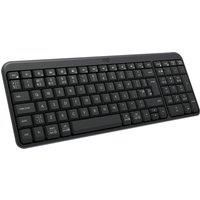 Logitech K250 Bluetooth Keyboard with Numpad, Easy Connectivity, Compact Wireless Keyboard made with Recycled Plastic, Spill-Resistant, comfortable Keys - Windows/MacOS - QWERTY