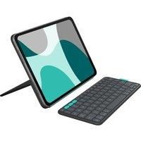 Logitech Flip Folio, Keyboard Case for iPad Pro 11-inch (M4) & iPad Air 11-inch (M2 & M3)(5th Gen - 2024) - Protective & Stowable Bluetooth Keyboard Case, Multi-Device, QWERTY UK Layout - Graphite
