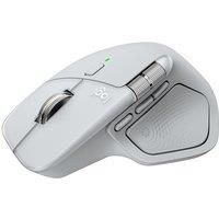 Logitech MX Master 4 for Mac, Ergonomic Bluetooth Mouse with Advanced Performance Haptic Feedback, Ultra-Fast Scrolling, USB-C Charging, MacOS, iPadOS, Windows - White silver
