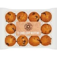 The Daily Bakery 12 Choc Chip Muffins 340g