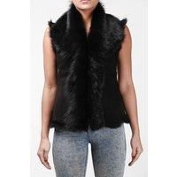 Infinity Leather Women's Toscana Sheepskin Short Gilet-Denver in Black | Size: 10