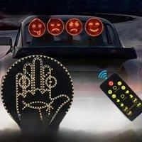 Car Interior Rear Windshield LED Hand Gesture Sign Middle Finger Sign Warning Brake Light Creative