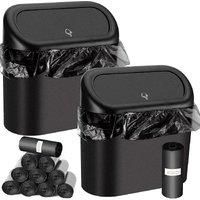 3Pcs Car Trash Can (with Lid) Contains 60 (300) Garbage Bags, Small Car Trash Can, Leak-proof Mini