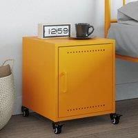 Berkfield Home Bedside Cabinet Mustard Yellow 36x39x43.5 cm Steel