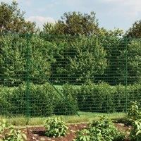 Wire Mesh Fence with Spike Anchors Green 2x25 m