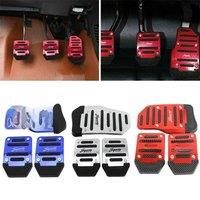 New 3Pcs/set Universal Non-Slip Aluminum Manual Transmission Car Pedal Cover Set Kit Pedali