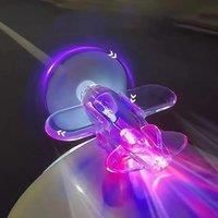 Motorcycle & Car Electric LED Colorful Lights Rotatable Airplane Wind-Powered Airplane Decor Car
