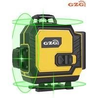 1pc GZG Professional 4D Cross Line Laser Level, 4X360 Green Beam, 16 Lines, Self-Leveling, USB Charging, £36V, 0.4-1Mw