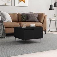 Coffee Table Black 55x55x36.5 cm Engineered Wood