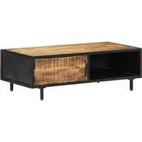 Coffee Table 105x50x35 cm Rough Mango Wood